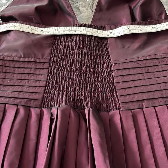 BEBE SATIN HALTER TOP IN IMPERIAL PLUM - Picture 9 of 12